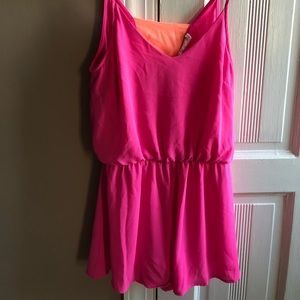 LUSH Romper with peach back detail